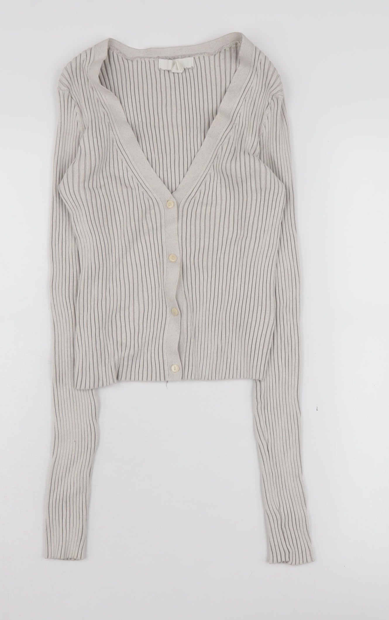 Womens UK Size S H&M Grey Cardigan Jumper