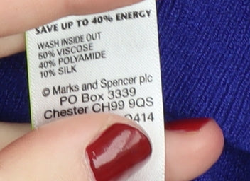Womens UK Size 12 Marks and Spencer Blue Cardigan Jumper
