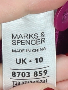 Womens UK Size 10 Marks and Spencer Pink Cardigan Jumper