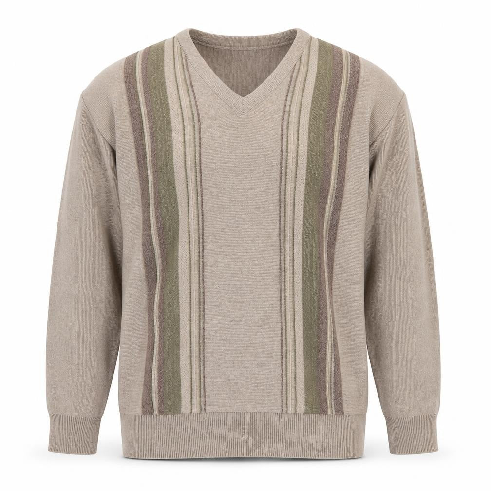 Mens UK Size L Greenwoods Beige Pullover Jumper