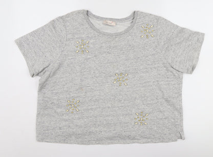 Womens UK Size 18 Marks and Spencer Grey Basic T-Shirt