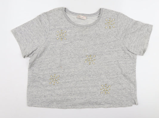 Womens UK Size 18 Marks and Spencer Grey Basic T-Shirt