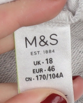 Womens UK Size 18 Marks and Spencer Grey Basic T-Shirt