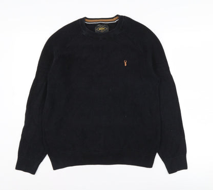 Next Men's Black Pullover Jumper, M, Logo