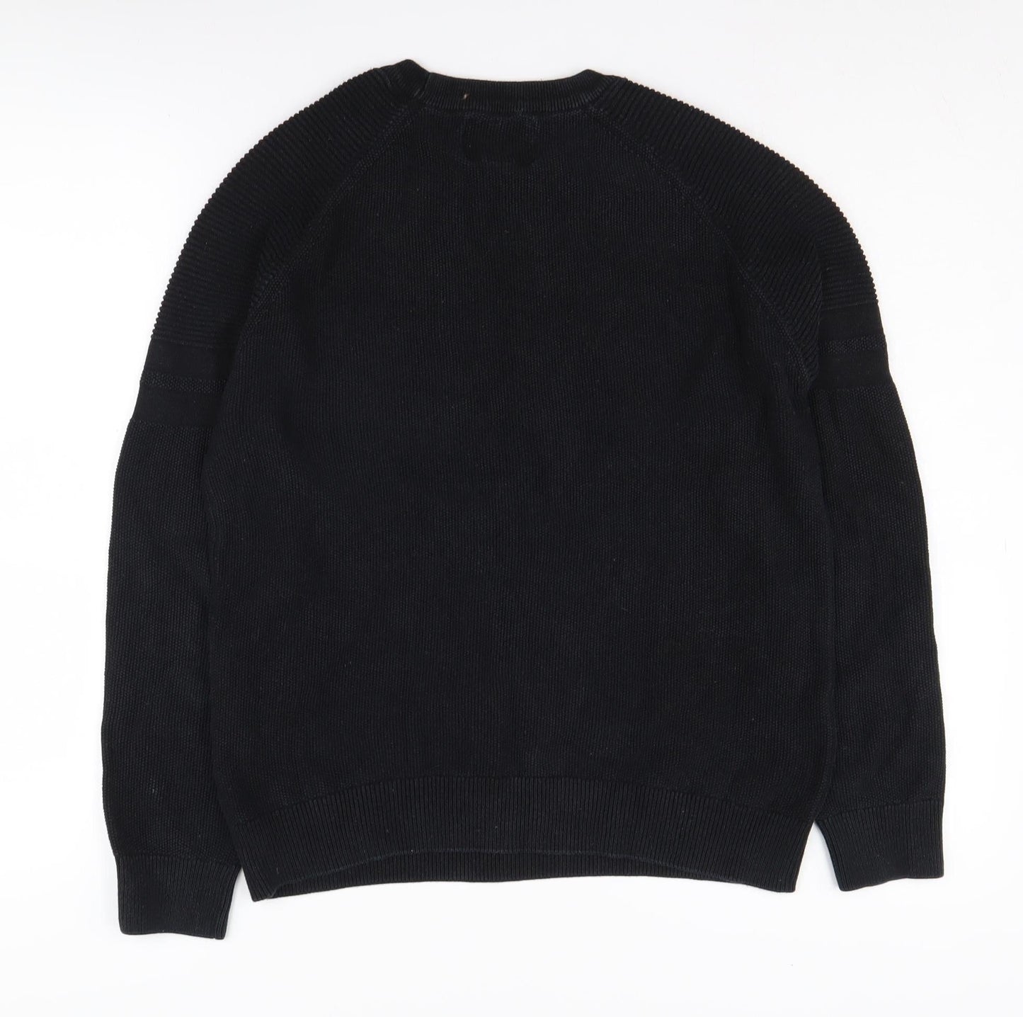 Next Men's Black Pullover Jumper, M, Logo