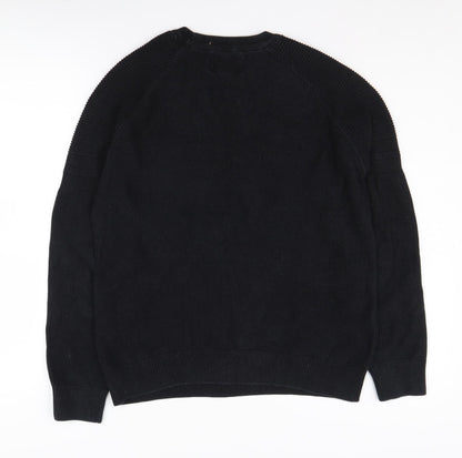 Next Men's Black Pullover Jumper, M, Logo