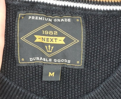 Next Men's Black Pullover Jumper, M, Logo