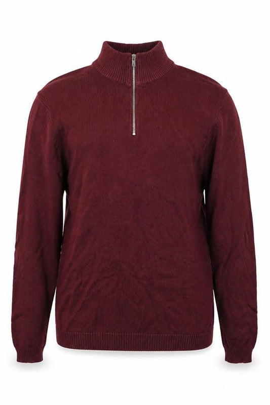 Mens UK Size L Asos Design Red Full Zip Jumper