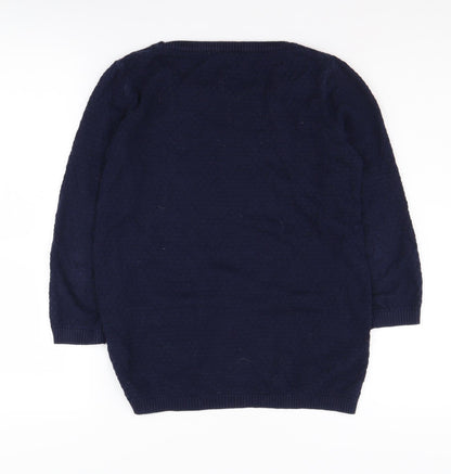 Womens UK Size S Stradivarius Blue Pullover Jumper