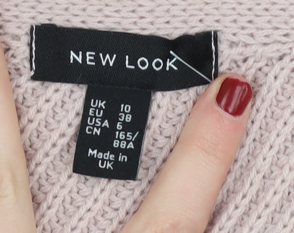 Womens UK Size 10 New Look Pink Pullover Jumper