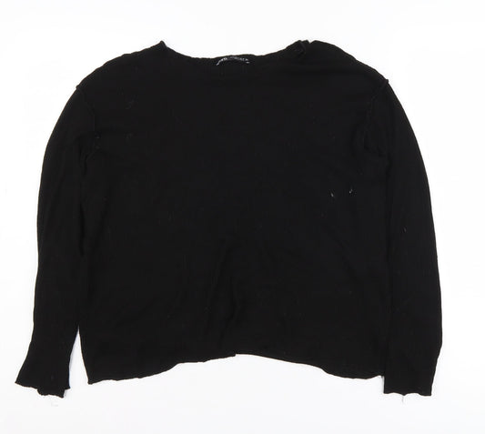 Womens UK Size S Zara Black Pullover Jumper