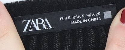 Womens UK Size S Zara Black Pullover Jumper