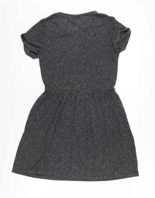 Topshop Women’s Grey Short Shift Dress - Size 6
