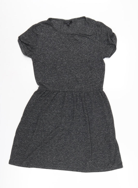 Topshop Women’s Grey Short Shift Dress - Size 6