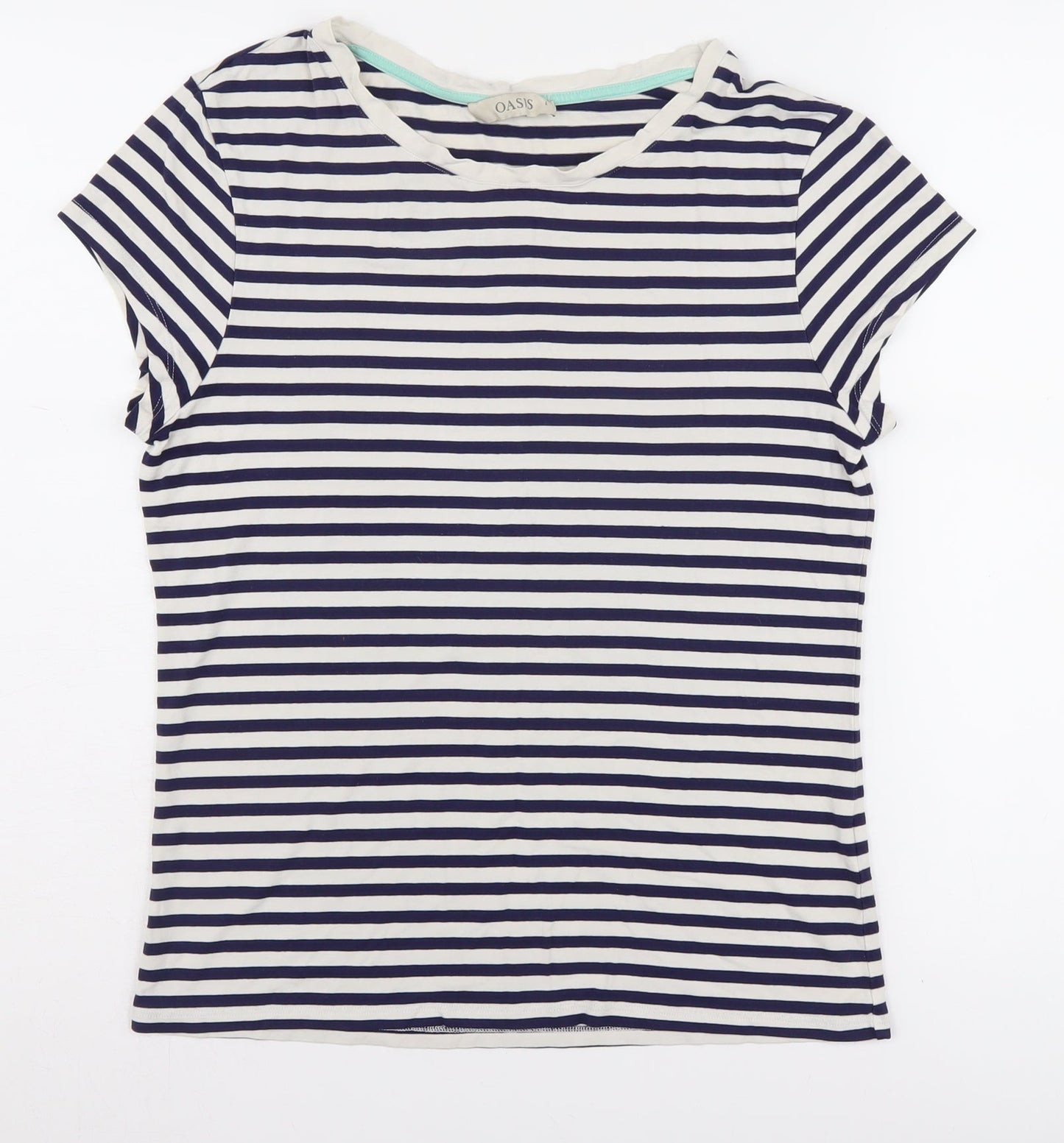Womens UK Size L Oasis Multicoloured Basic T-Shirt