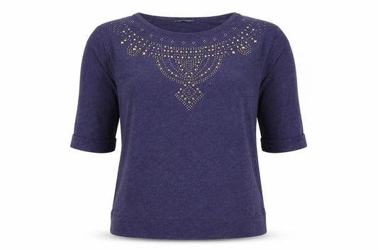 Womens UK Size 12 Marks and Spencer Blue Basic T-Shirt