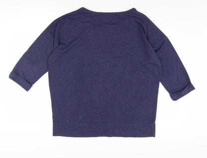 Womens UK Size 12 Marks and Spencer Blue Basic T-Shirt