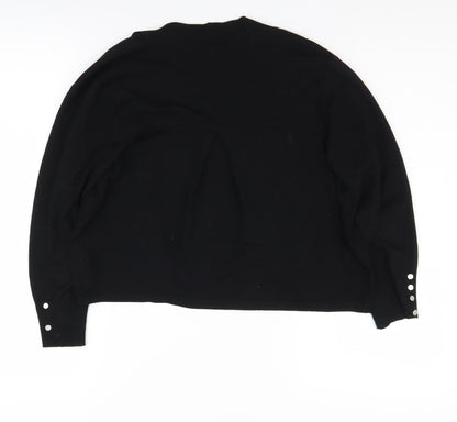 Womens UK Size M Wallis Black Cardigan Jumper