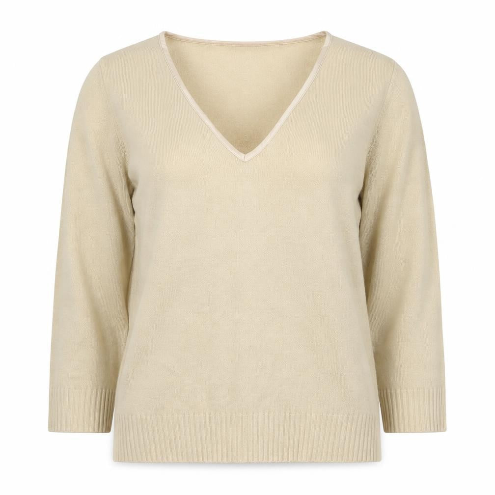 Womens UK Size 10 Marks and Spencer Beige Pullover Jumper