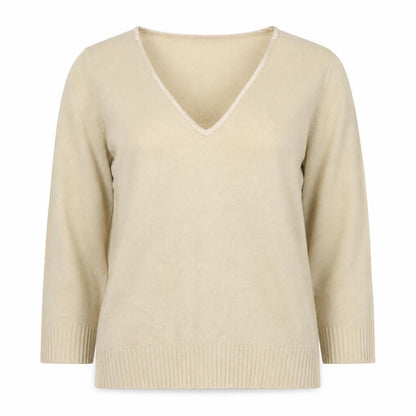 Womens UK Size 10 Marks and Spencer Beige Pullover Jumper