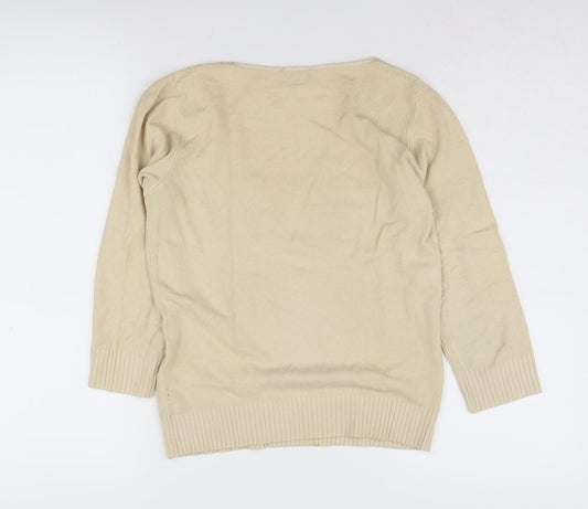 Womens UK Size 10 Marks and Spencer Beige Pullover Jumper
