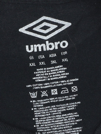 Umbro Men's Black 2XL Sporty Graphic T-Shirt