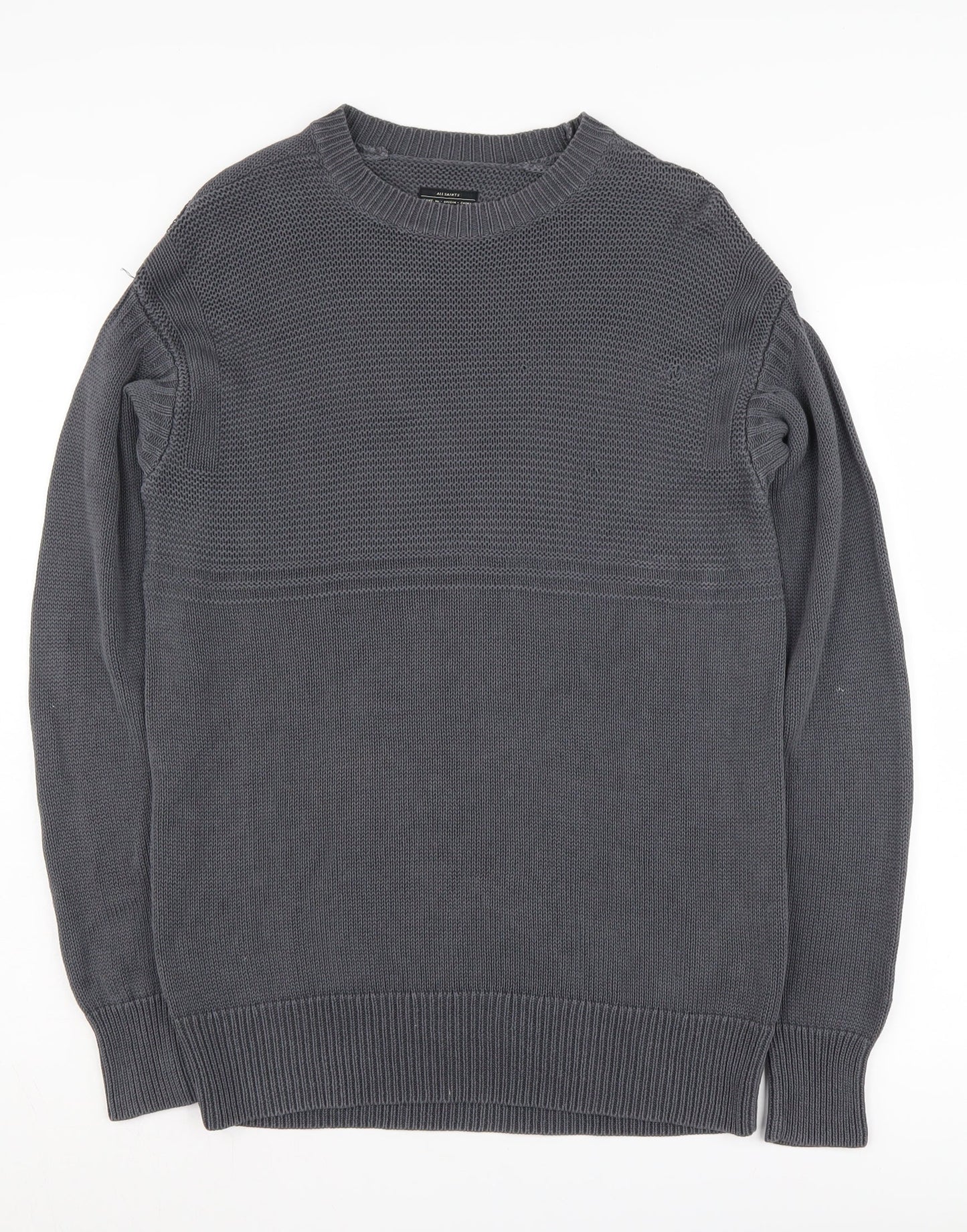 AllSaints Men's Grey Small Pullover Jumper