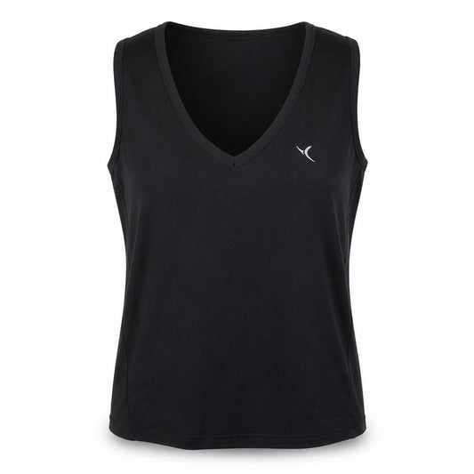 Tomyos Women's Black M V-Neck Tank Top for Gym