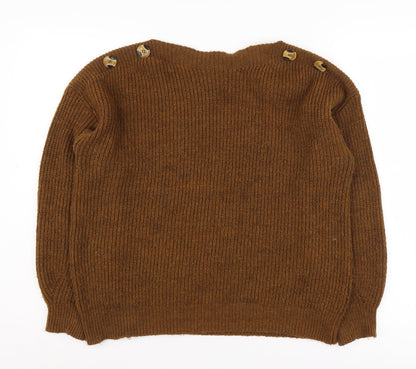 Womens UK Size S Pimkie Brown Pullover Jumper
