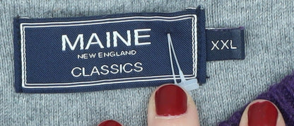 Maine New England Men's 2XL Purple V-Neck Pullover
