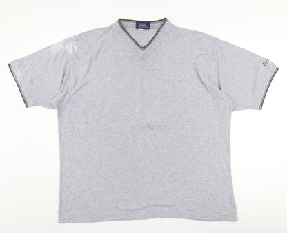 Lee Cooper Men's Grey XL V-Neck T-Shirt