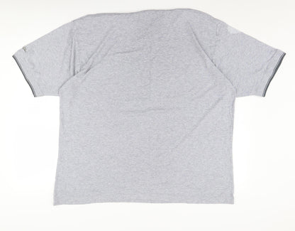 Lee Cooper Men's Grey XL V-Neck T-Shirt