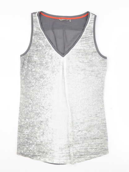 Womens UK Size S Sandwich Grey Basic Tank