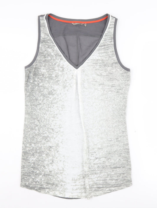 Womens UK Size S Sandwich Grey Basic Tank