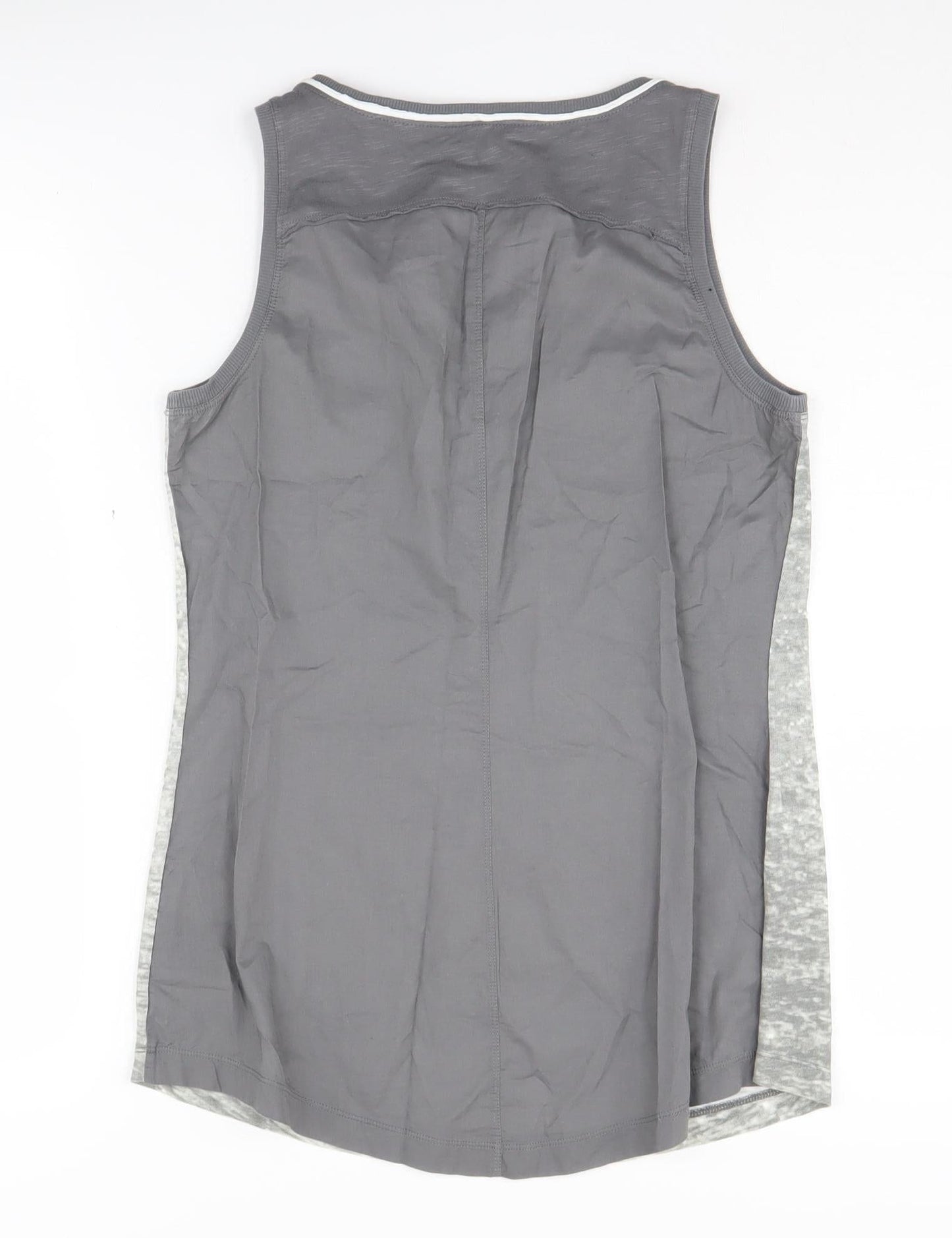 Womens UK Size S Sandwich Grey Basic Tank