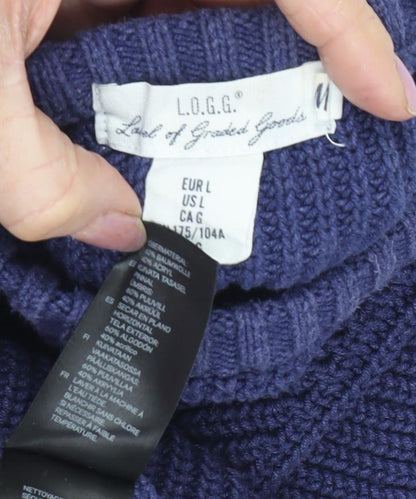 Womens UK Size L L.O.G.G. Blue Pullover Jumper
