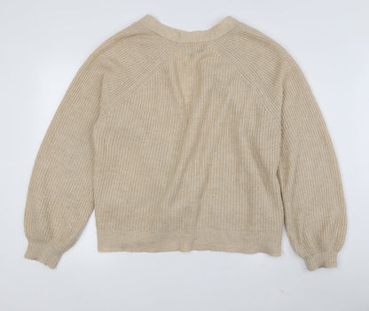 ASOS Design Women's Beige V-Neck Cardigan Size 4