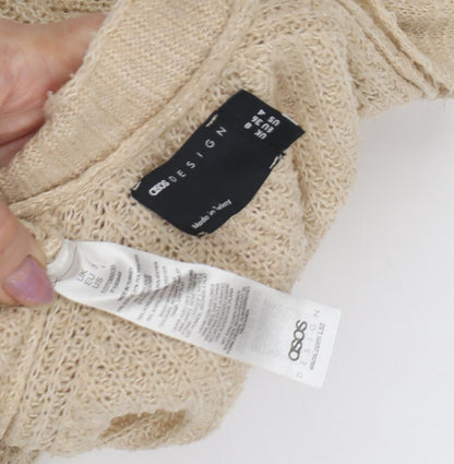 ASOS Design Women's Beige V-Neck Cardigan Size 4