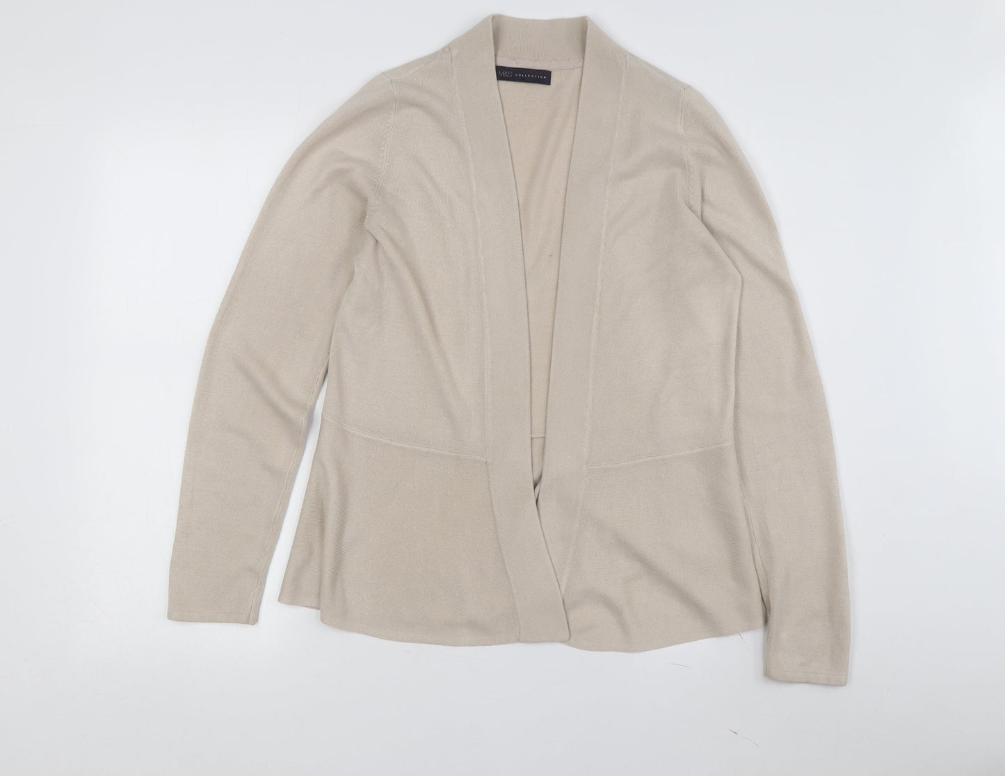 Womens UK Size 8 Marks and Spencer Beige Cardigan Jumper