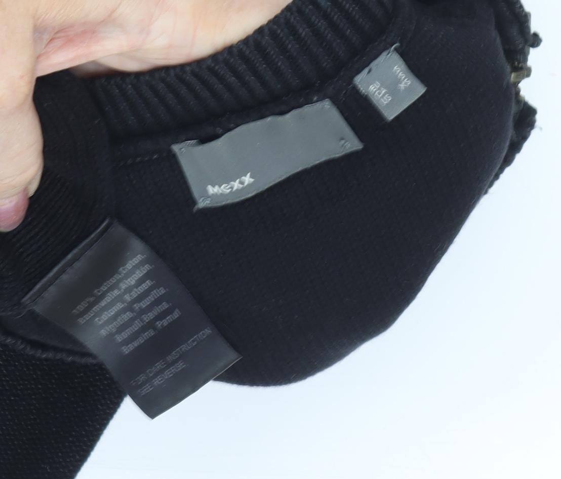 Mexx Men's Black Cotton Pullover Jumper, Size S