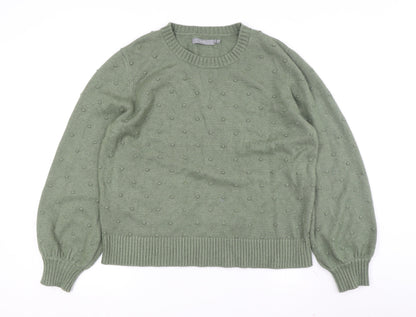 b.young Women's Green XL Crew Neck Pullover Jumper