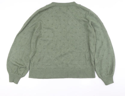 b.young Women's Green XL Crew Neck Pullover Jumper