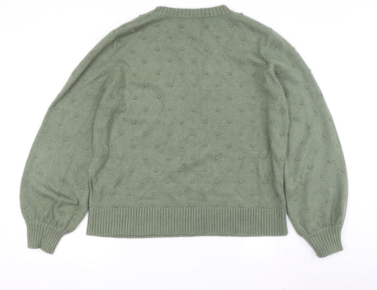 b.young Women's Green XL Crew Neck Pullover Jumper
