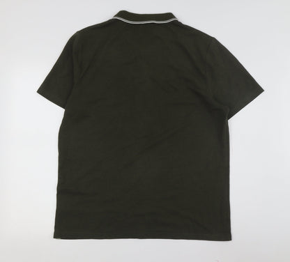 Racing Green Men's Polo Large Short Sleeve Green