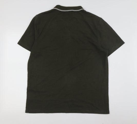 Racing Green Men's Polo Large Short Sleeve Green