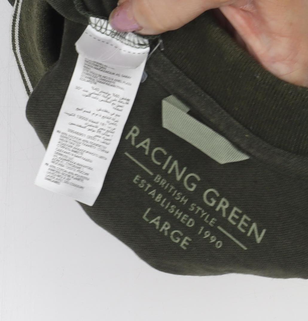 Racing Green Men's Polo Large Short Sleeve Green