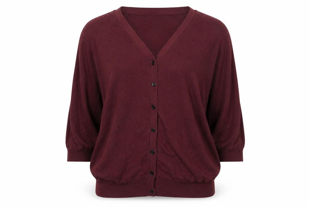 H&M Women’s Red V-Neck Cardigan S