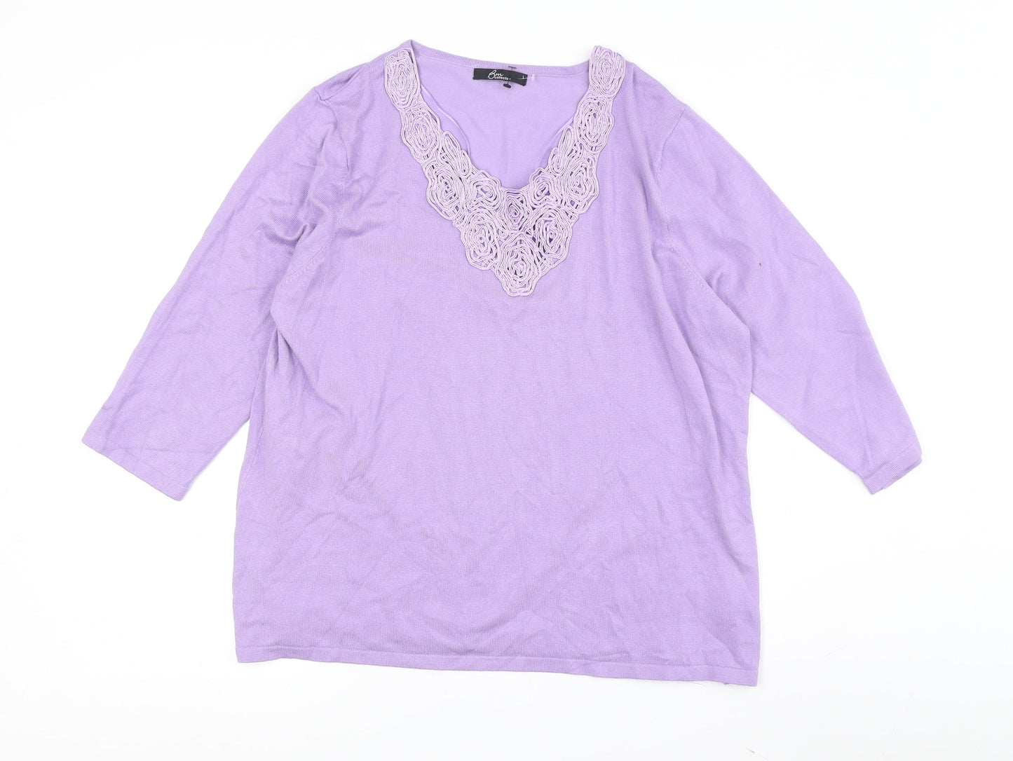 Womens UK Size L Bm Collection Purple  T-Shirt
