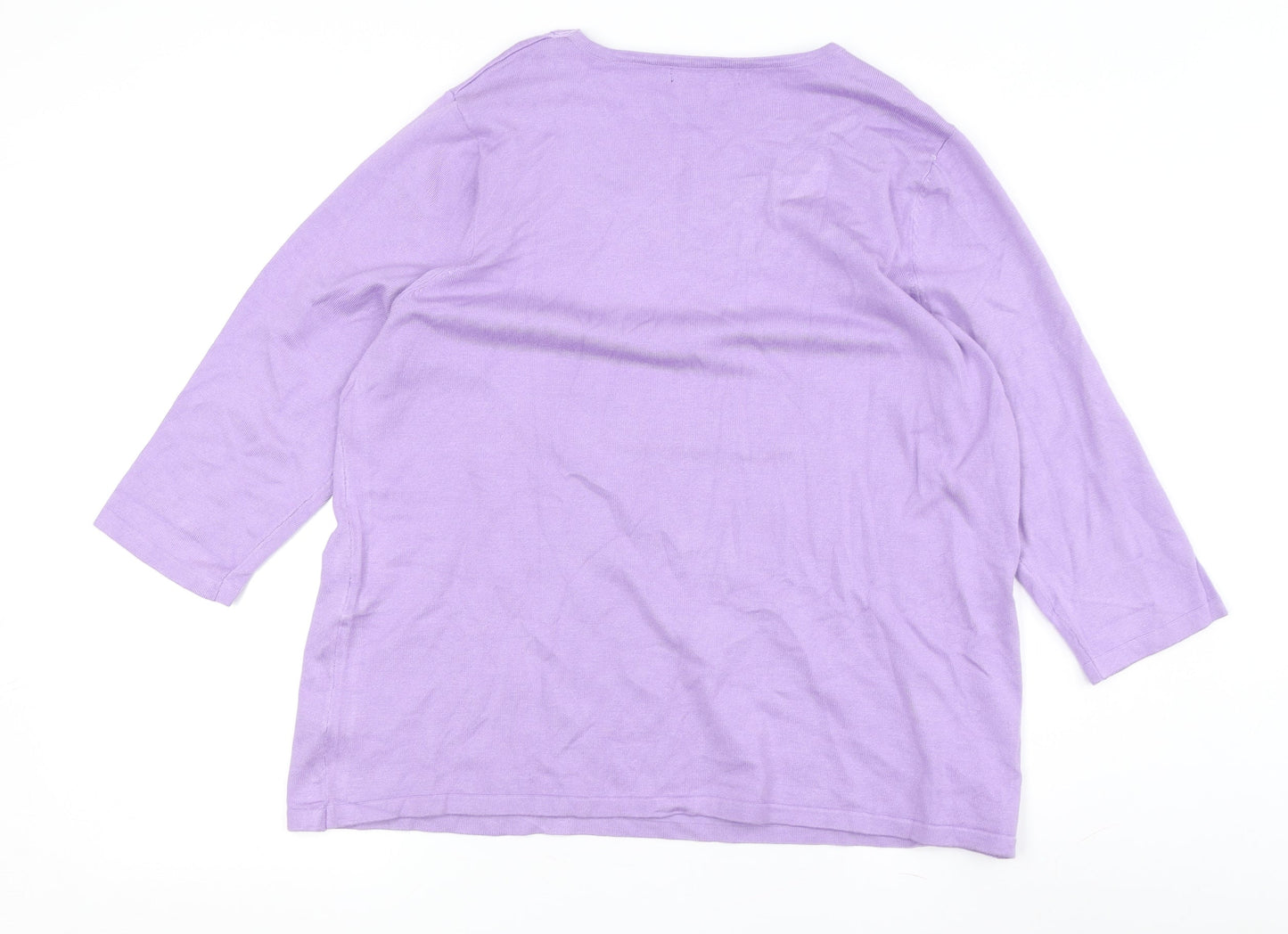 Womens UK Size L Bm Collection Purple  T-Shirt