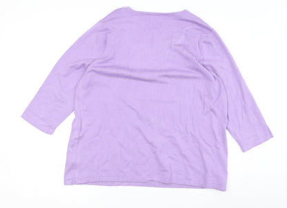 Womens UK Size L Bm Collection Purple  T-Shirt